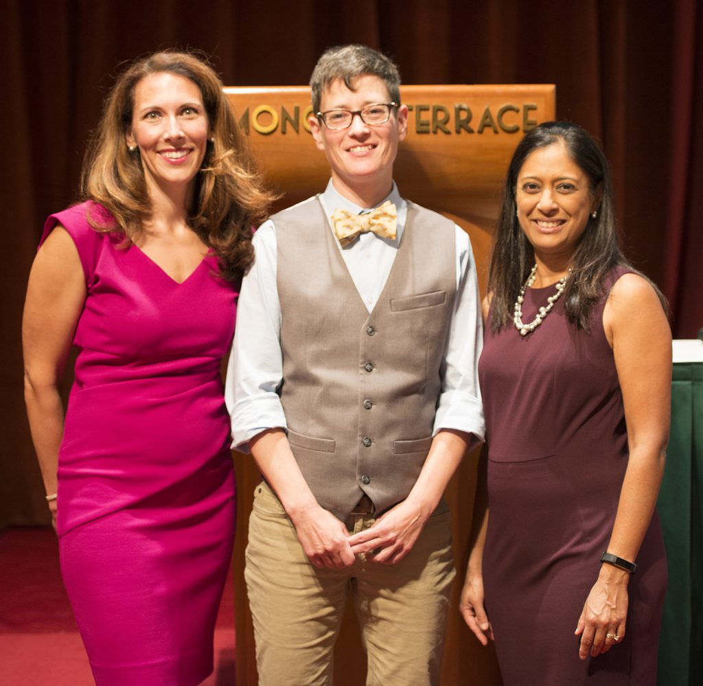 Above: Dr. Gonzalez (center) with Seminars in Pediatrics course directors Kristin Shadman, MD (left) and Mala Mathur, MD, MPH (right).
